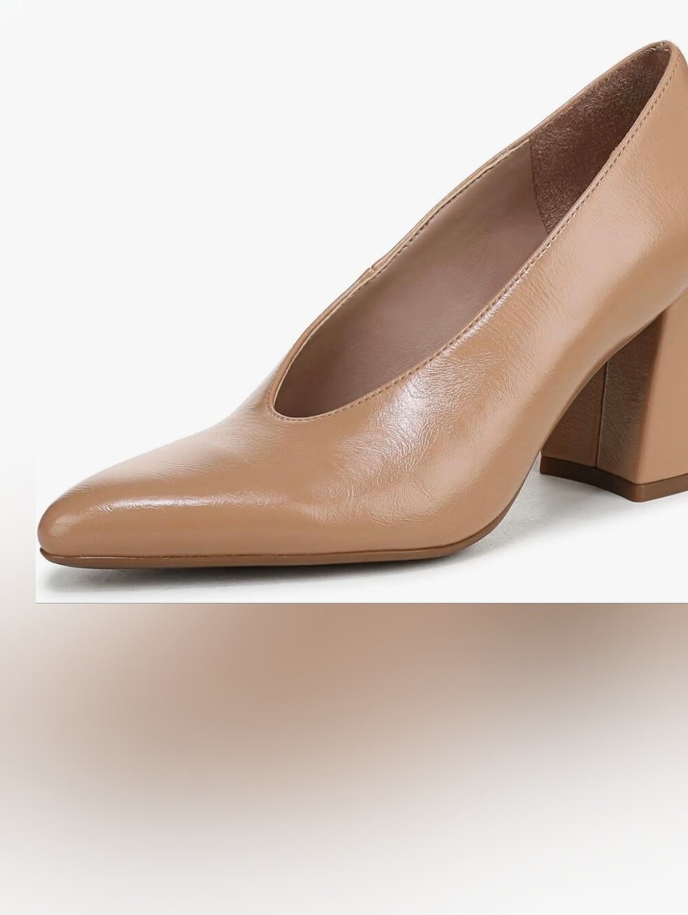 Naturalizer Perry Pointed Toe Block Heel Pump - Taupe
